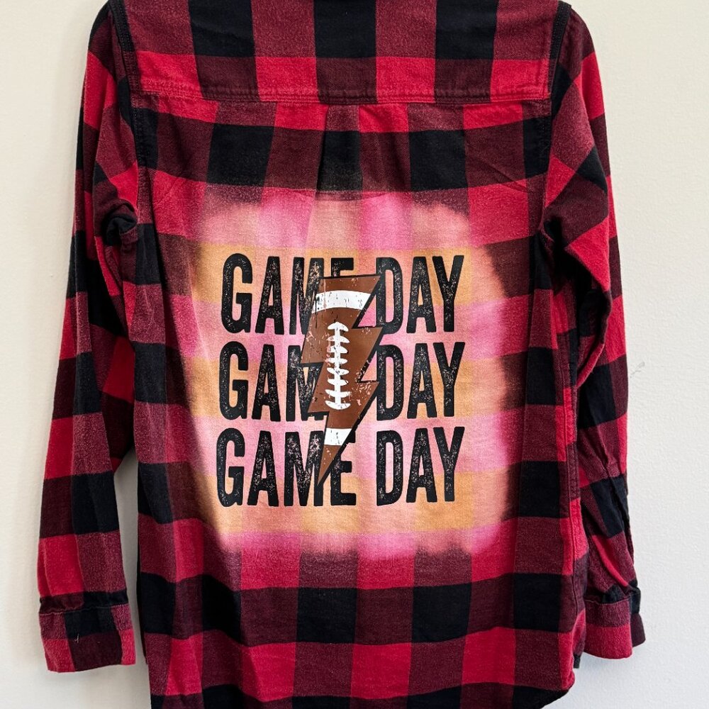 Eddie Bauer Flannel - Upcycled Football Transfer